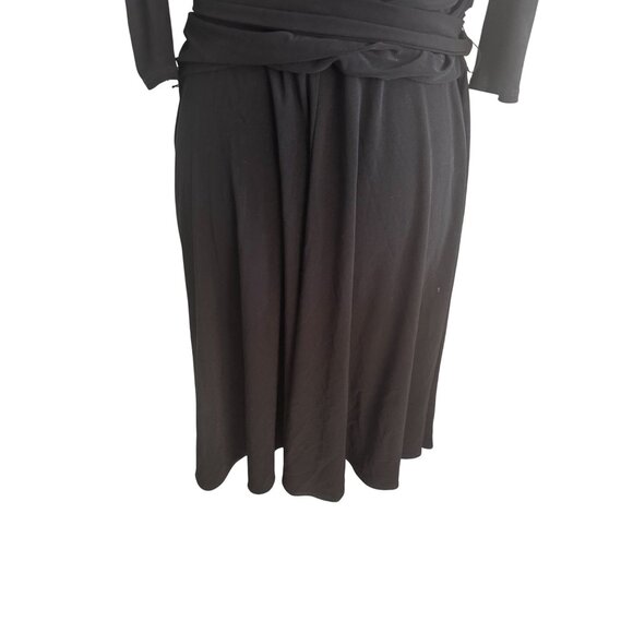 LAUNDRY Shelli Segal Black Off Shoulder Dress Size 2 - Picture 7 of 8